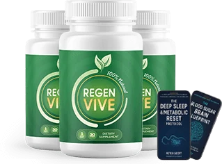 Three bottles of RegenVive with bonus eBooks